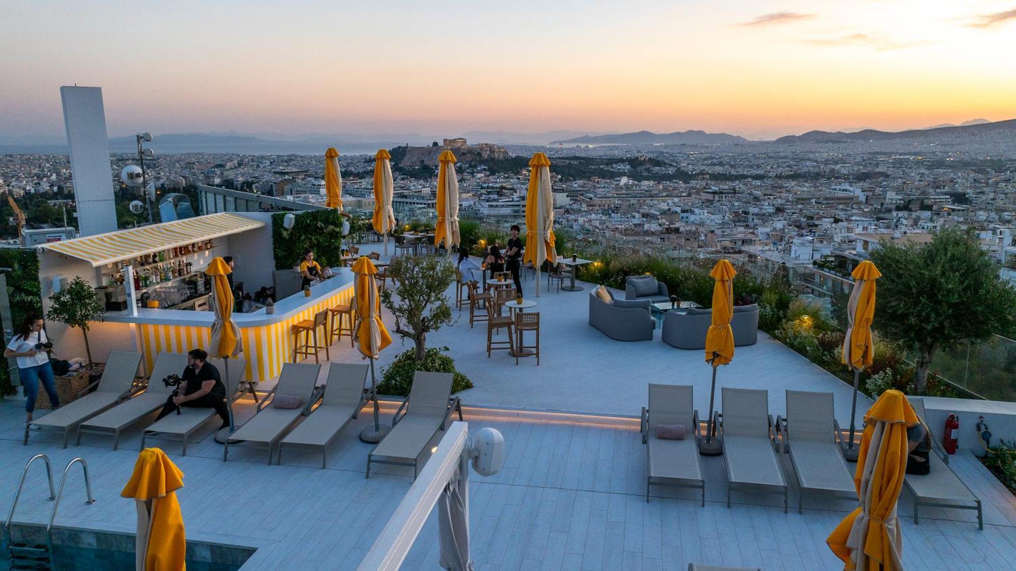 St George Lycabettus Lifestyle Hotel Athens Exterior photo The view from the rooftop bar