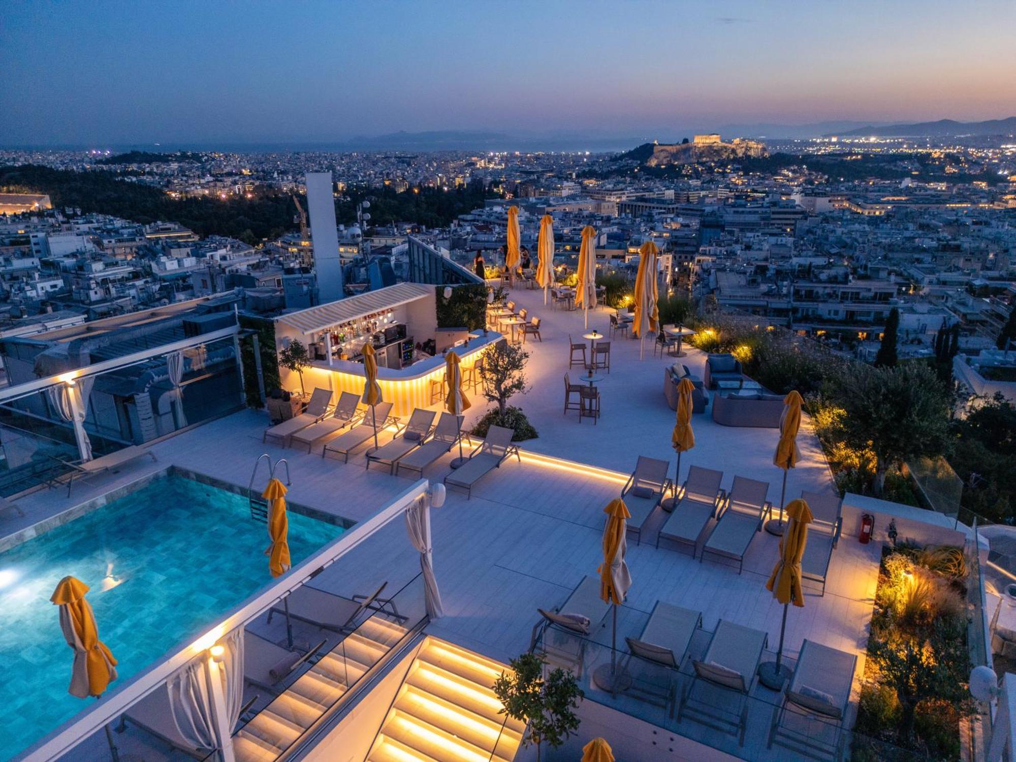 St George Lycabettus Lifestyle Hotel Athens Exterior photo The view from the hotel's rooftop